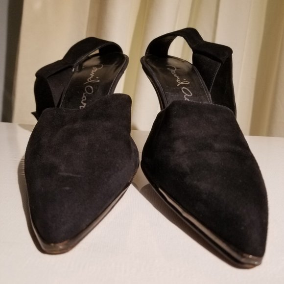 David Aaron Heels, size 8 Spain suede metal plate - Picture 3 of 8